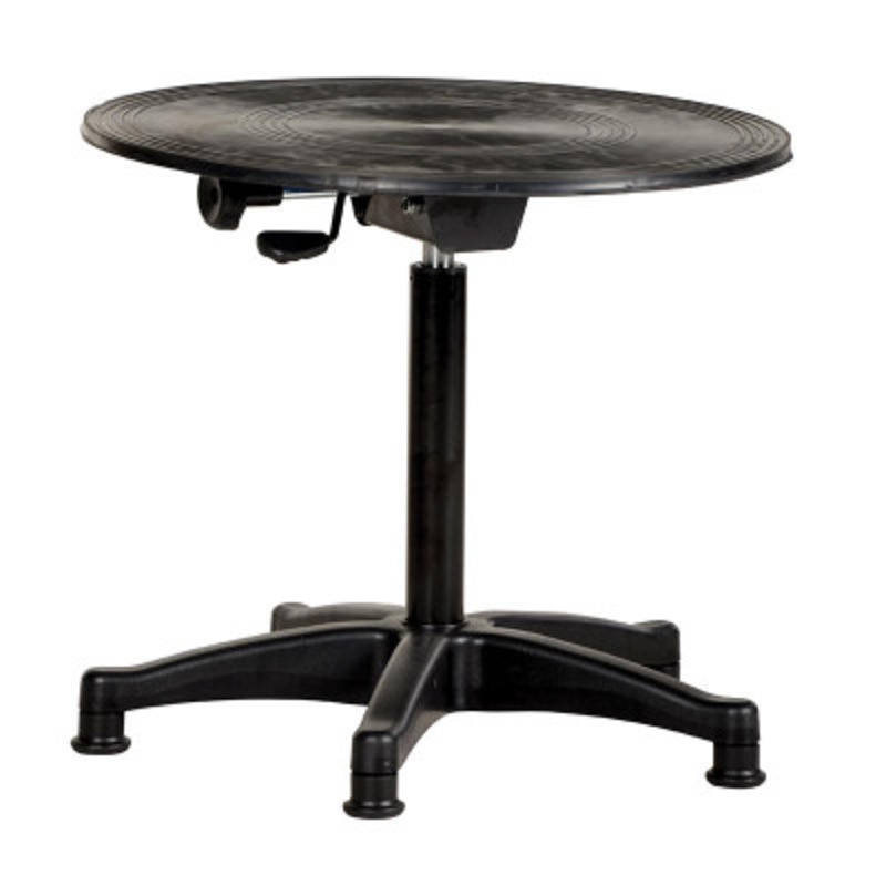 TurnTable, 24in Gas Cylinder 21-31in Hgt. Adjust, 300lb, Blk
