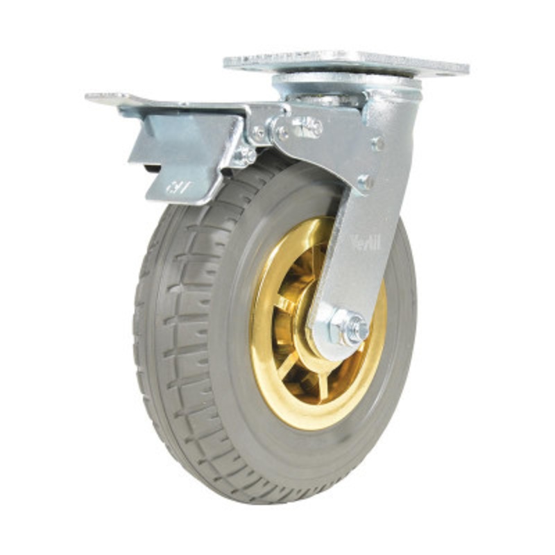 8X2 Flat-Free (Rubber) Swivel W/Tot Brake Caster