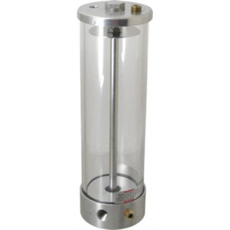 LDI Industries 1 Outlet, Polymer Bowl, 1,097.93 Cu. cm Air-Operated Oil Reservoir 3/8 NPTF Outlet, 3-1/2 Diam x 11-13/16 High, 60C Max A/OR2075-3 – 03239548