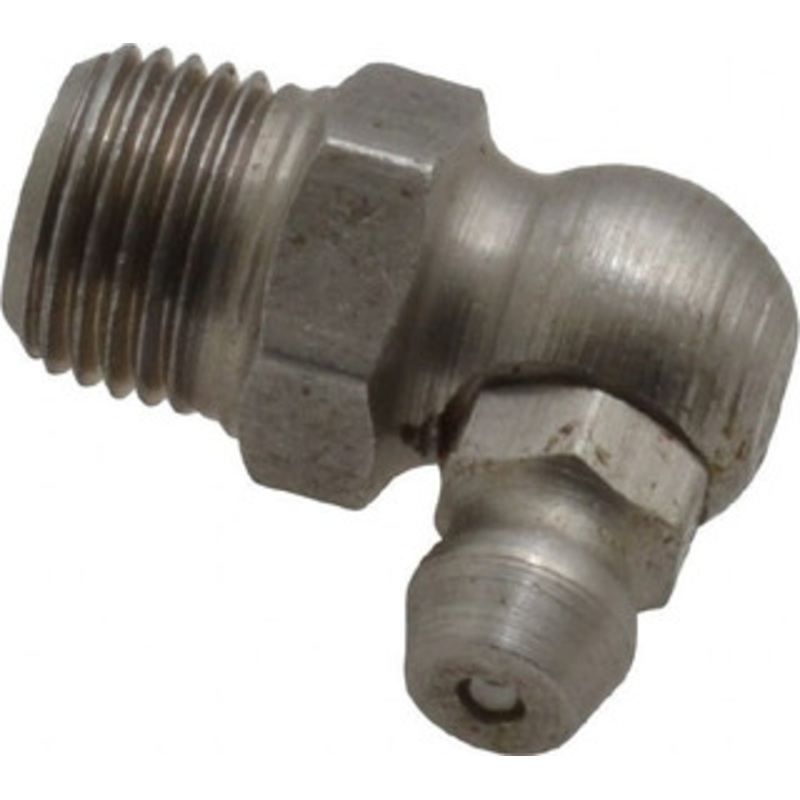 PROLUBE 90 Head Angle, 1/8-27 PTF Stainless Steel Standard Grease Fitting 7/16 Hex, 21.3mm Overall Height, 7.6mm Shank Length, Zinc Plated Finish GFTSS1-82790-10 – 62088174