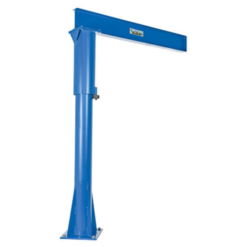 Steel Floor Mounted Jib, 80in I-Beam, 2000 lb., Blue