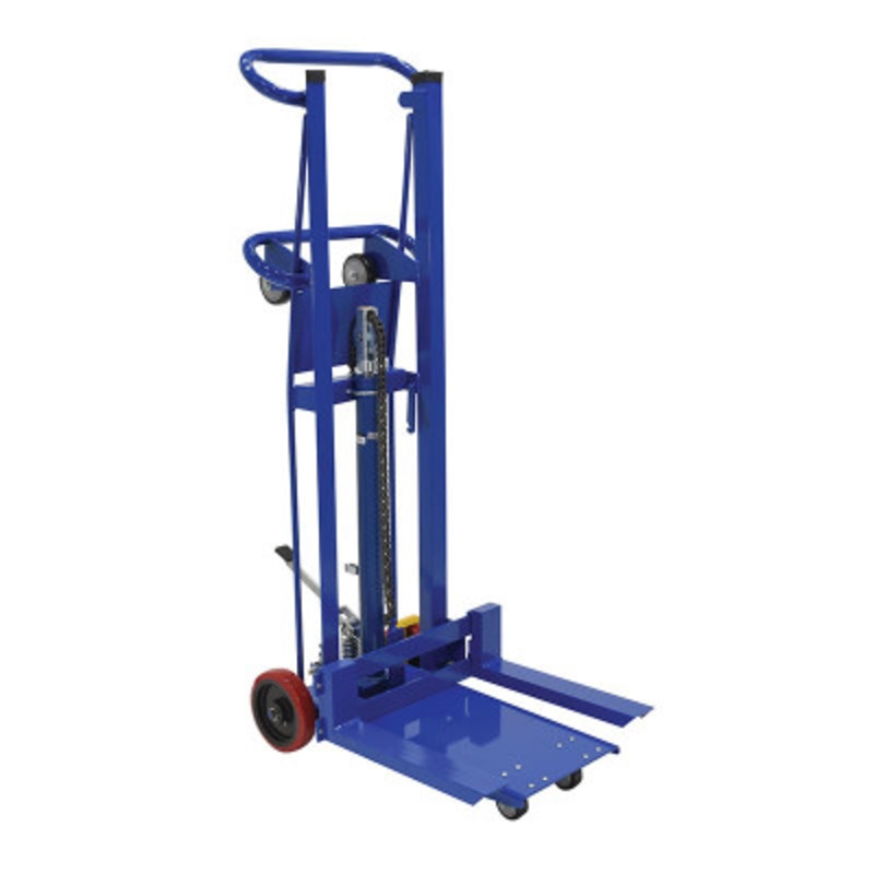 Steel Hydra Lift Cart with Forks, 22in x 20in, 750 lb., Blue