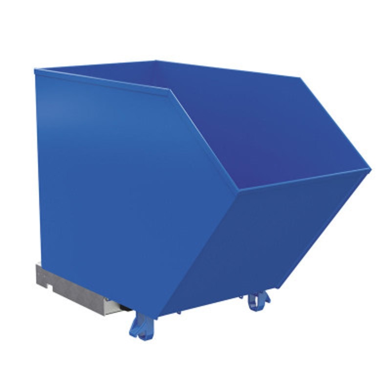 Steel Low Profile Self Dumping Hopper, 3/4 Cu Yd, 6000 lb., Blue