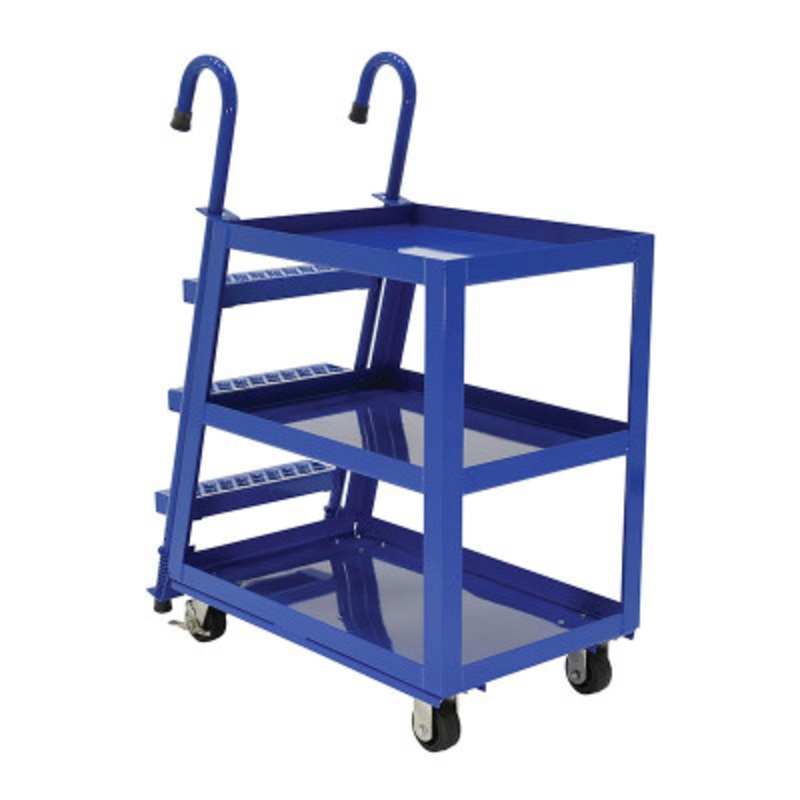 Stock Picker, 3 Shelf, Rubber Casters, 39-3/4 x 21-7/8 x 50-1/8in
