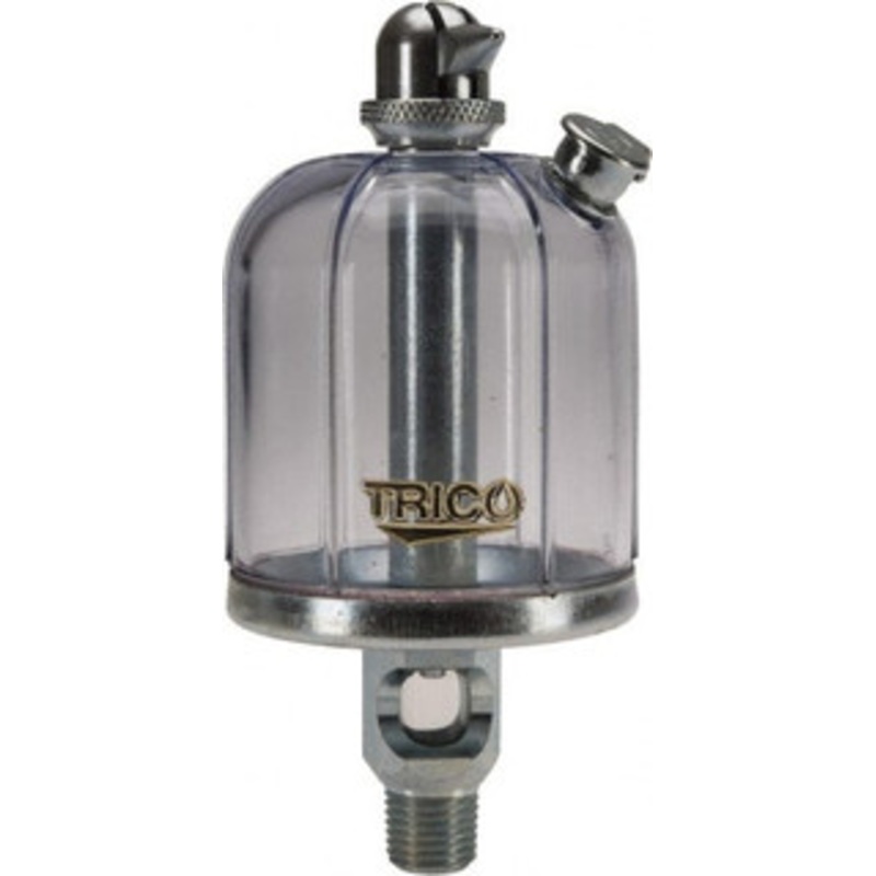 Trico 1 Outlet, Acrylic Bowl, 4 Ounce Manual-Adjustable Oil Reservoir 1/4 NPT Outlet, 2-5/16 Diam x 5-5/16 High 30325 – 09419706