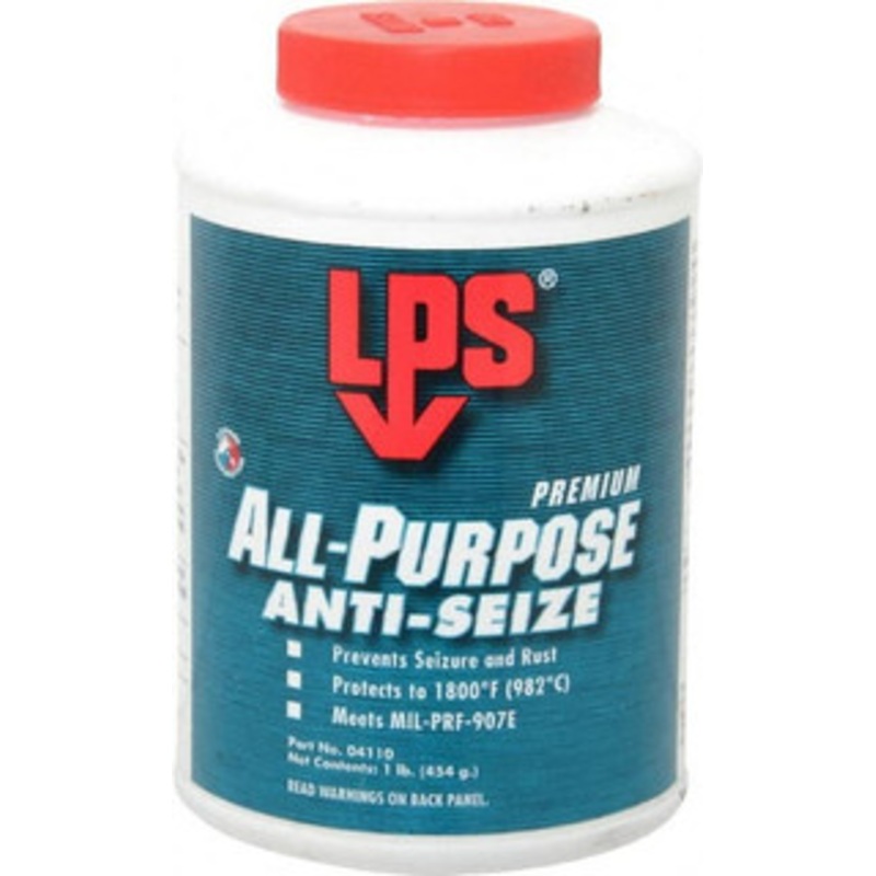 LPS Labs 1 Lb Can General Purpose Anti-Seize Lubricant Molybdenum Disulfide, -65 to 1,800F, Blue/Gray, Water Resistant 04110 – 31733157