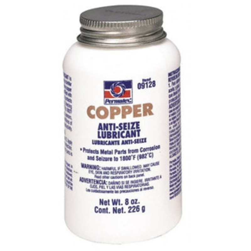 Permatex 8 oz Bottle High Temperature Anti-Seize Lubricant Copper, -30 to 1,800F, Copper Colored, Water Resistant 09128 – 77847275