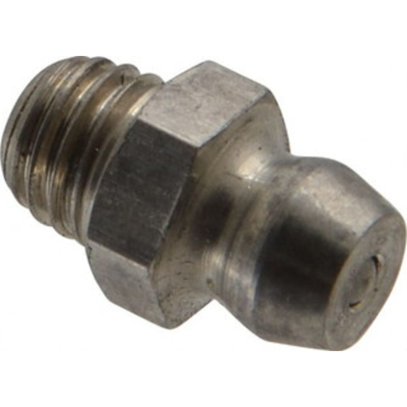 PROLUBE Straight Head Angle, 1/4-28 UNF Stainless Steel Standard Grease Fitting 5/16 Hex, 13.7mm Overall Height, 4.6mm Shank Length, Zinc Plated Finish GFT/SS/14/28-10 – 62088075