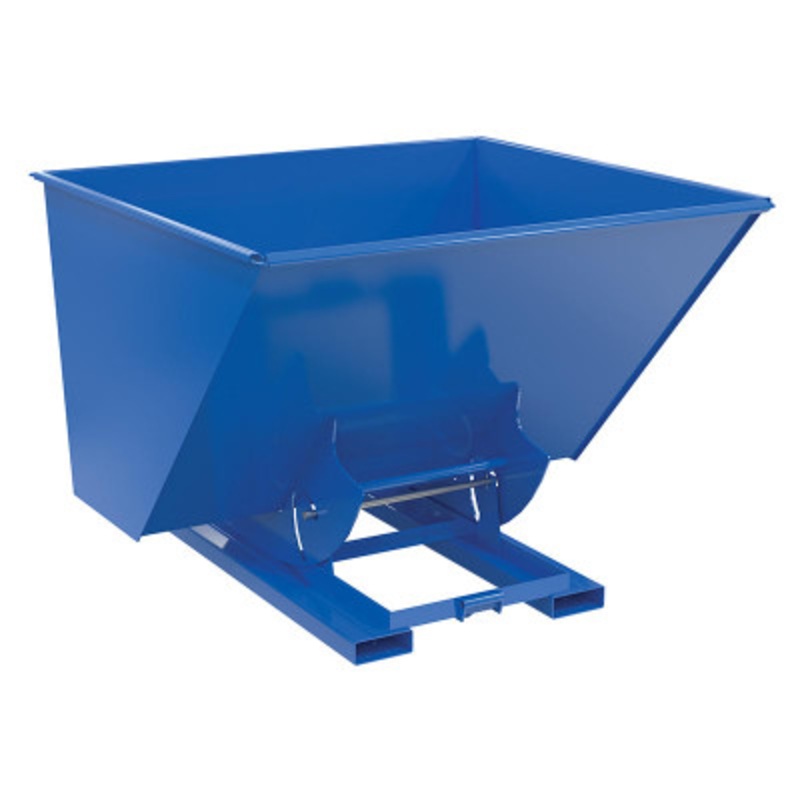 Steel No Bump and Dump Hopper, 2-1/2 Cu Yd, 2000 lb., Blue