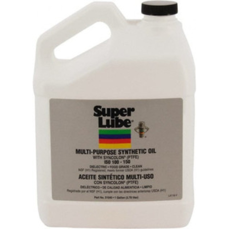 Synco Chemical Super Lube 1 Gal Bottle Synthetic Multi-Purpose Machine Oil ISO 150, SAE 85W, -45 to 450F, Food Grade 51040 – 02105724