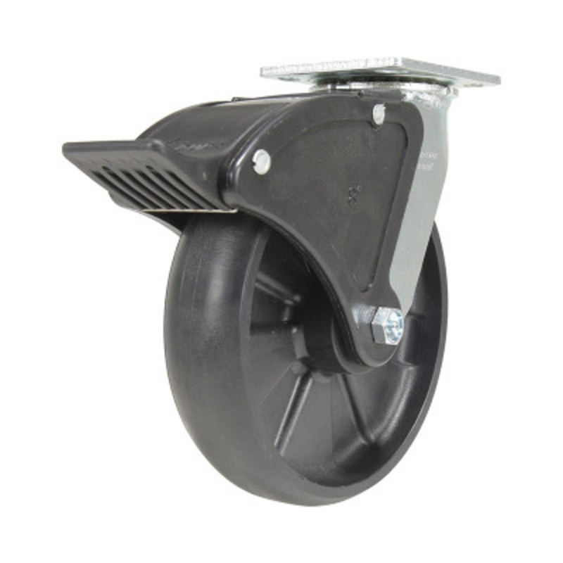 8X2 Glass Filled Nylon Swivel W/Tot Brake Caster