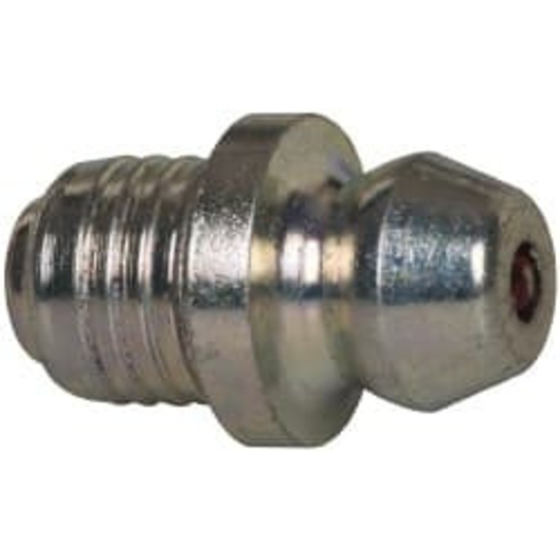 Alemite Straight Head Angle, Nickel/Copper Drive-In Grease Fitting 35/64 Overall Height, 1/4 Shank Length, Zinc Plated Finish 1743-B – 03244571