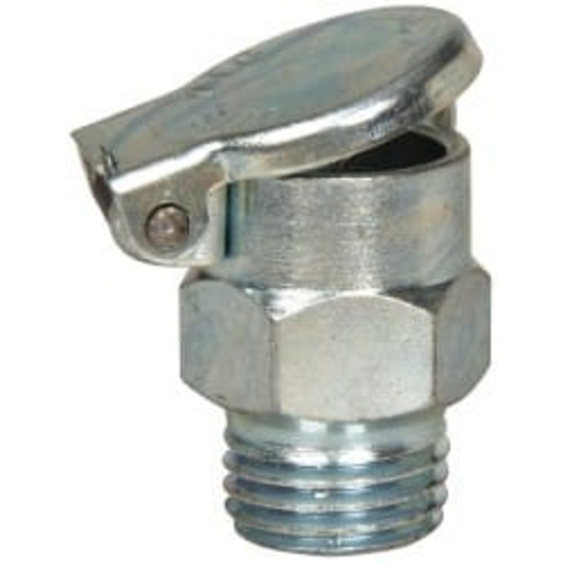 Gits Mfg 1/4-18 Thread, Steel, Zinc Plated, Threaded One Piece, Low-Clearance Straight Oil Hole Cover 1-7/32 Drive Diam, 3/8 Drive Length, 31/32 Overall Height, 3/8 Thread Length, NPT Thread 00211 – 03242344