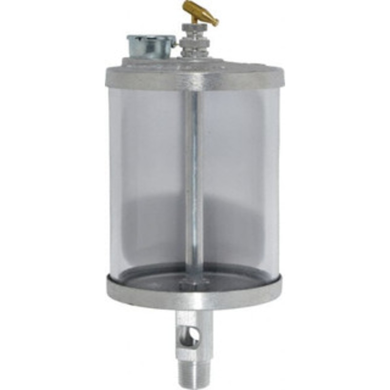 LDI Industries 1 Outlet, Polymer Bowl, 0.95 L Manual-Adjustable Oil Reservoir 1/2 NPTF Outlet, 4-1/4 Diam x 10-1/8 High, 71.11C Max RDF110-04 – 03240033