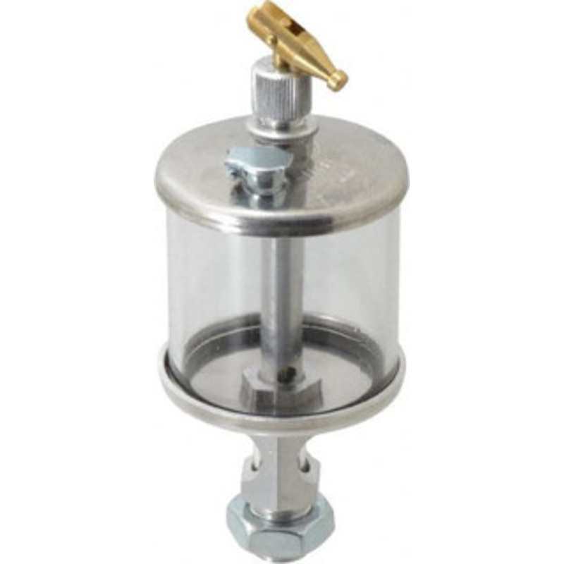 LDI Industries 1 Outlet, Polymer Bowl, 73.9 mL Manual-Adjustable Oil Reservoir 9/16-18 UNF Outlet, 2 Diam x 5-3/4 High, 71.11C Max RDF104-06 – 03240207