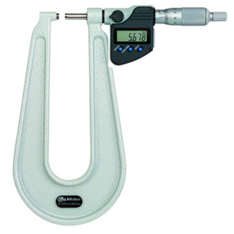 Mitutoyo Digital Sheet Metal Micrometer, 0-25mm – 389-514