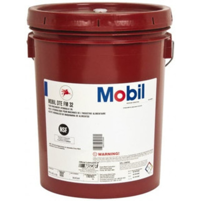 Mobil 5 Gal Pail Mineral Hydraulic Machine Oil ISO 32, Food Grade 105764 – 60002102