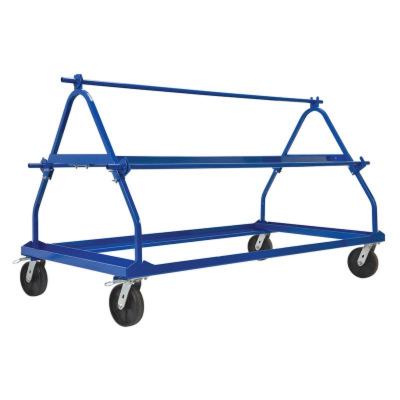 Shrink Wrap Roll Cart, 80 x 40-15/16 x 46-13/16in, 450Lb., Blue