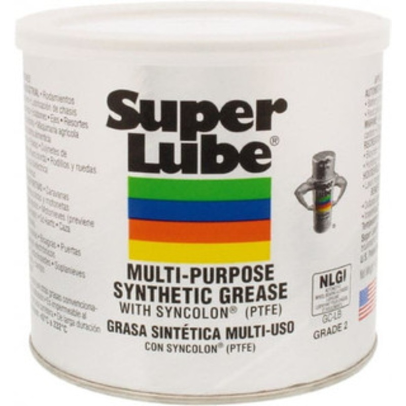 Synco Chemical Super Lube 400 g Can Synthetic General Purpose Grease Translucent White, Food Grade, 450F Max Temp, NLGIG 2, 41160 – 00257089