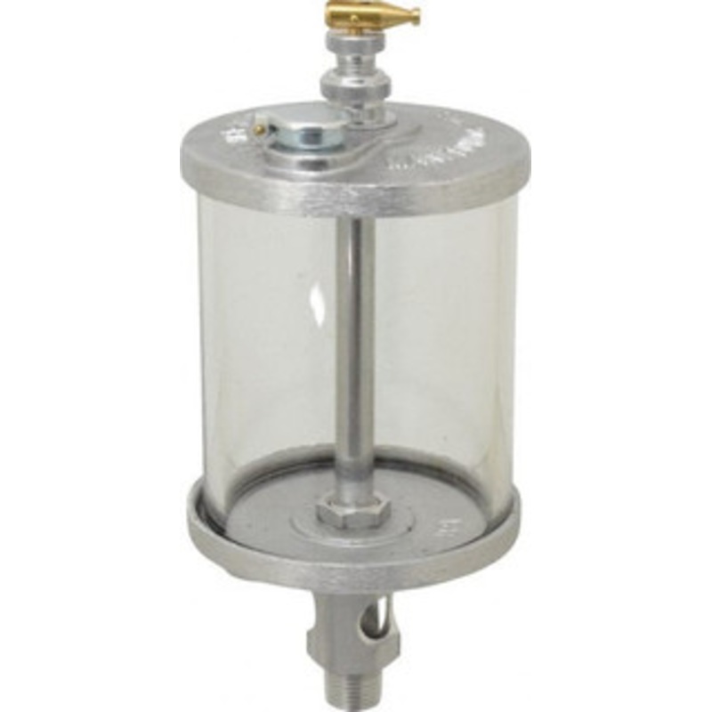 LDI Industries 1 Outlet, Glass Bowl, 0.47 L Manual-Adjustable Oil Reservoir 3/8 NPTF Outlet, 3-1/2 Diam x 8.94 High, 121.11C Max RDF109-13 – 03240132