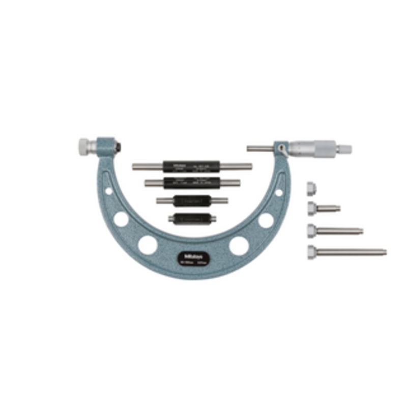 Mitutoyo Micrometer 50-150mm Series 104 w/Interchangeable Anvils – 104-161A