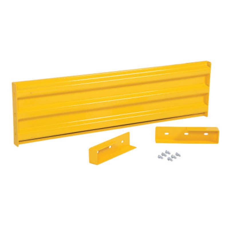 Steel Dropin Style Guard Rail, 53.875in Length, Yellow