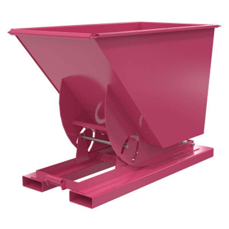 Steel No Bump and Dump Hopper, 3/4 Cu Yd, 4000 lb., Bubble Gum