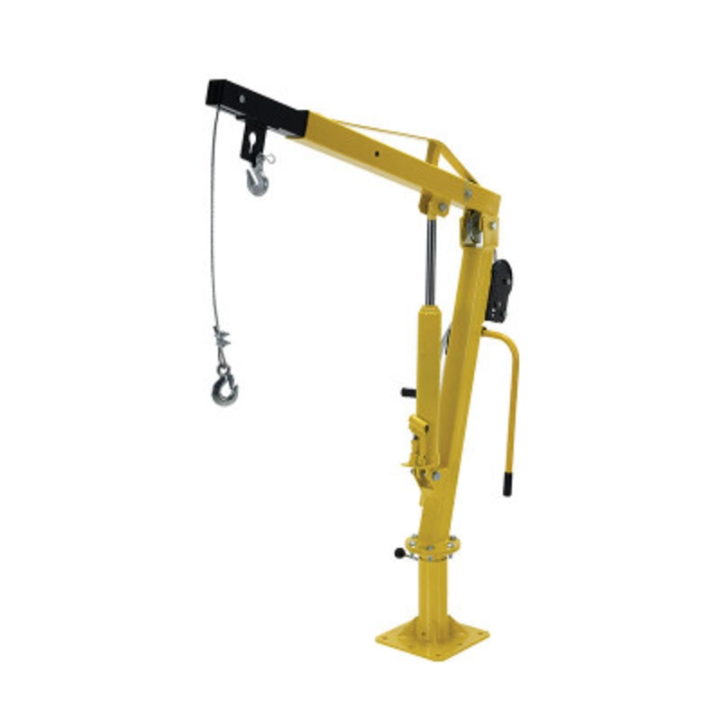 Winch Truck Jib Crane, 500 lb. Extended Capacity, Yellow