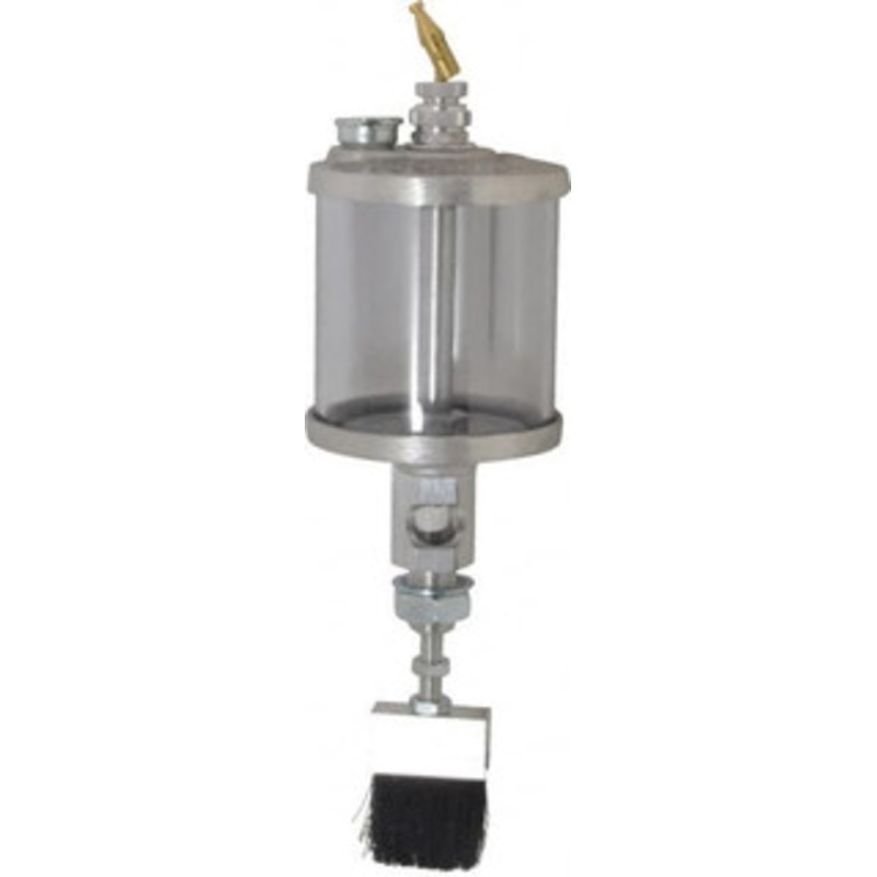 LDI Industries 1 Outlet, Polymer Bowl, 266.2 mL Manual-Adjustable Oil Reservoir 5/8-18 UNF Outlet, 3 Diam x 7 High, 121.1 (Nylon Brush), 60C  (Polymer) Max RDB306-N-4 – 03241023