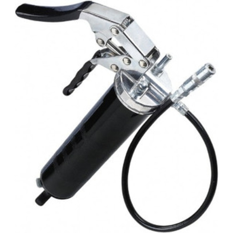 LuMax 7,000 Max psi, Flexible Pistol Grease Gun 14 oz Capacity, 1/8 Thread Outlet, 25 Strokes per oz, 3-Way Fill LX-1152 – 37542230