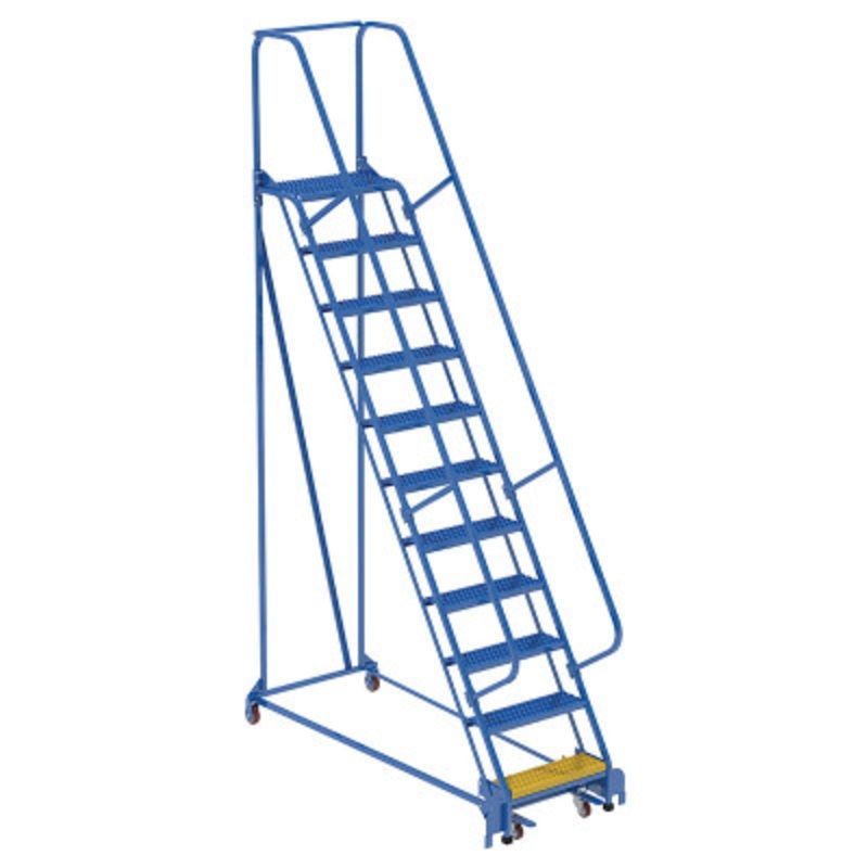 Slope Ladder 58 Degree 11 Grip Strut 23-9/16in Step, 350lb, Blue