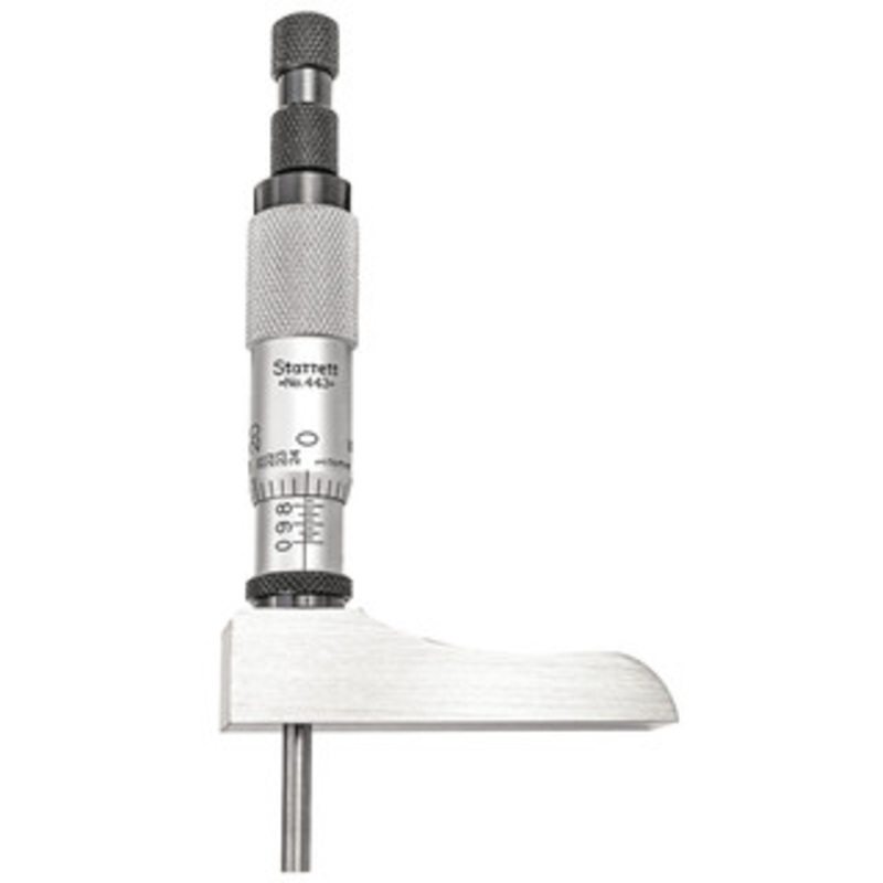 Starrett Half Base Ratchet Thimble Micrometer Depth Gage, EDP# 52173 – 443Z-6RL