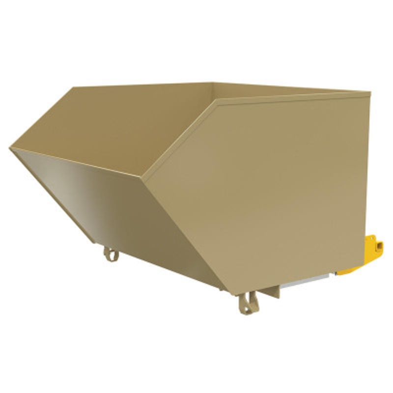 Steel Bump and Dump Hopper, 1-1/2 Cu Yd, 4,000 lb., Tan