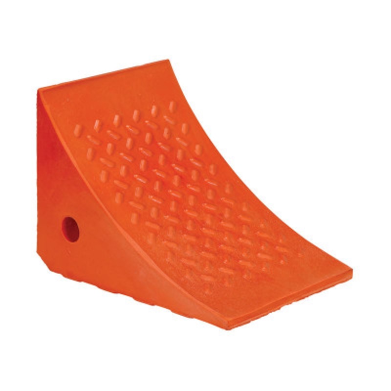 Urethane Wheel Chock, 11 x 8 x 8in 30 Ton Capacity, Orange