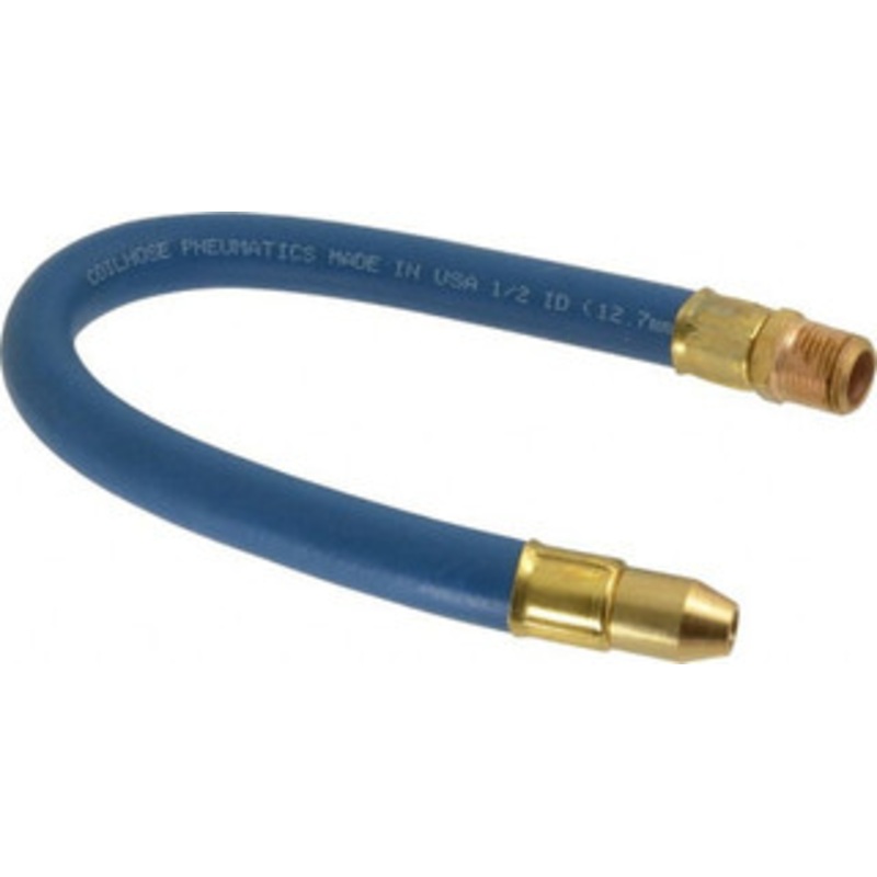 Coilhose Pneumatics 18 Hose Length, 1/2 Nozzle Diam, 1/2 Hose ID, Coolant Hose 1/2 NPT For Mist Coolant Systems 90818 – 09780404