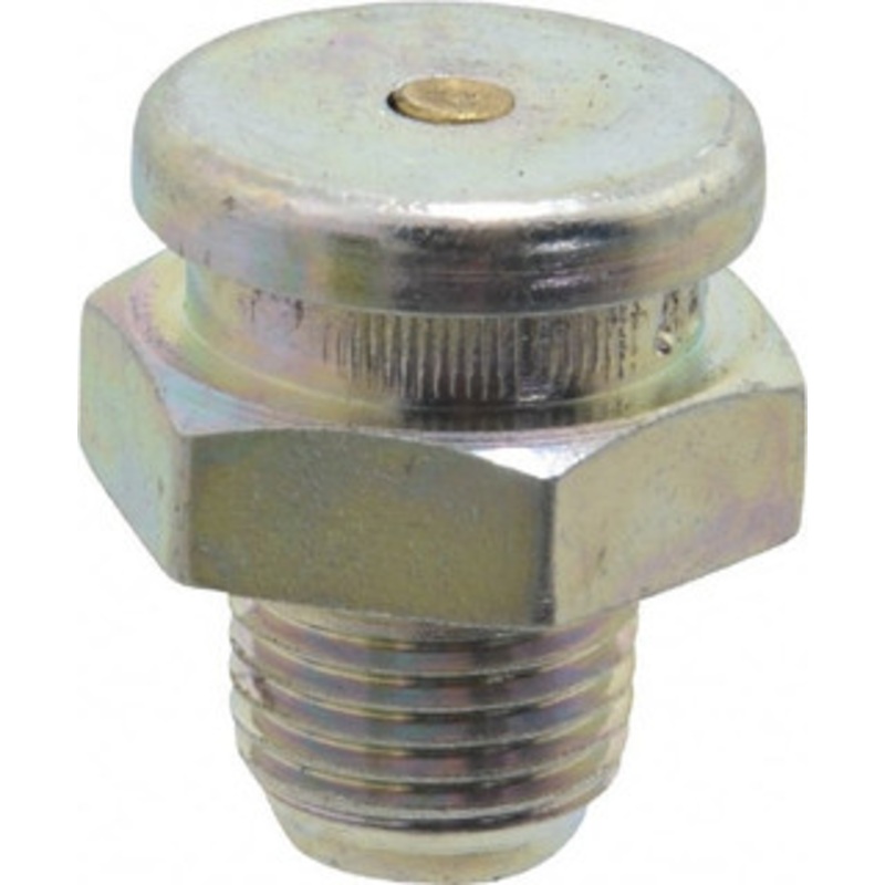 Alemite Straight Head Angle, 1/8 PTF Button-Head Grease Fitting 5/8 Hex, 3/4 Overall Height, 11/32 Shank Length, 6,000 Operating psi, Zinc Plated Finish A1184 – 03244969