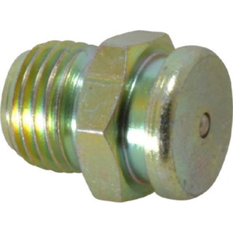 PROLUBE Straight Head Angle, 1/4-18 NPTF Steel Button-Head Grease Fitting 5/8 Hex, 21mm Overall Height, 12.3mm Shank Length, Zinc Plated Finish GFT/BHC/1-4/18 – 71237762