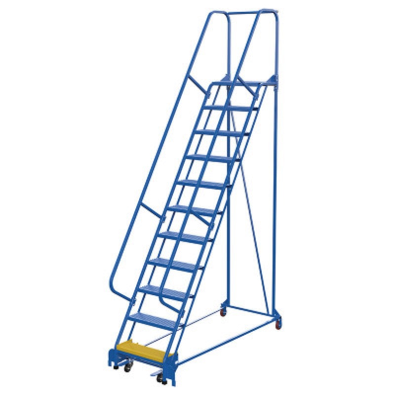 Slope Ladder 58 Degree 11 Perforated 23-9/16in Step, 350lb, Blue