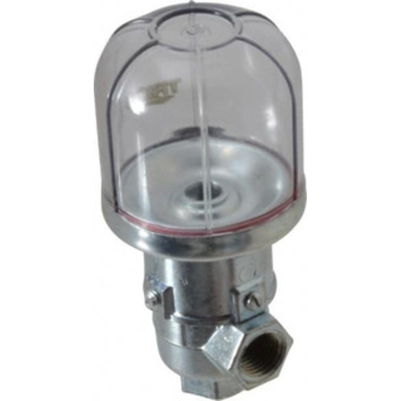 Trico 1 Outlet, Plastic Bowl, 2 Ounce Constant-Level Oil Reservoir 1/4 NPT Outlet, 1-15/16 Diam x 4-3/8 High 30052 – 09419128