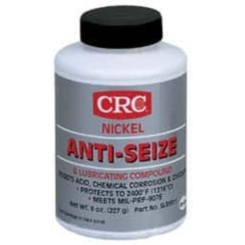 CRC 8 oz Bottle High Temperature Anti-Seize Lubricant Nickel, -95 to 2,400F, Gray, Water Resistant 1007945 – 05092101