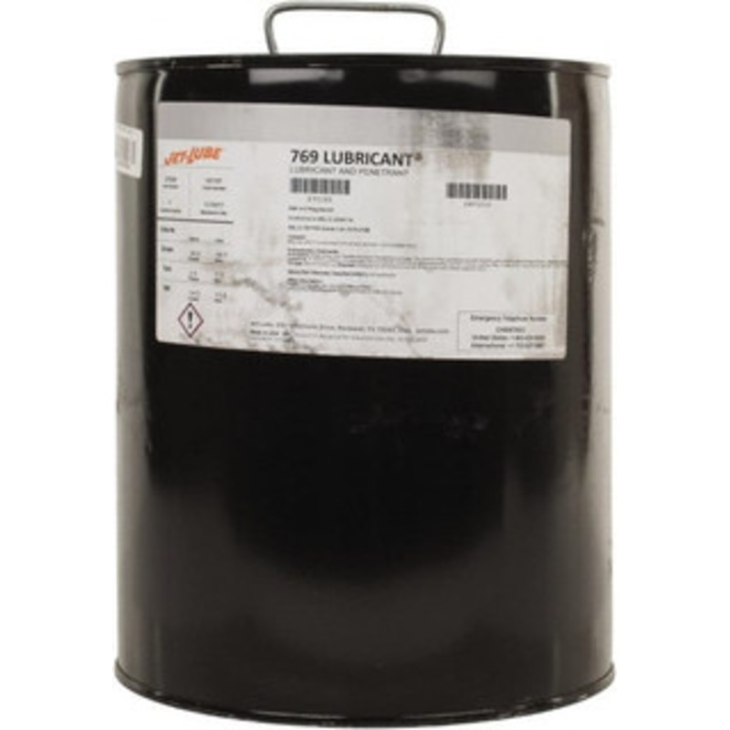 Jet-Lube 5 Gal Pail Thin Oily Film Penetrant/Lubricant Clear Amber, Food Grade 27535 – 01238609