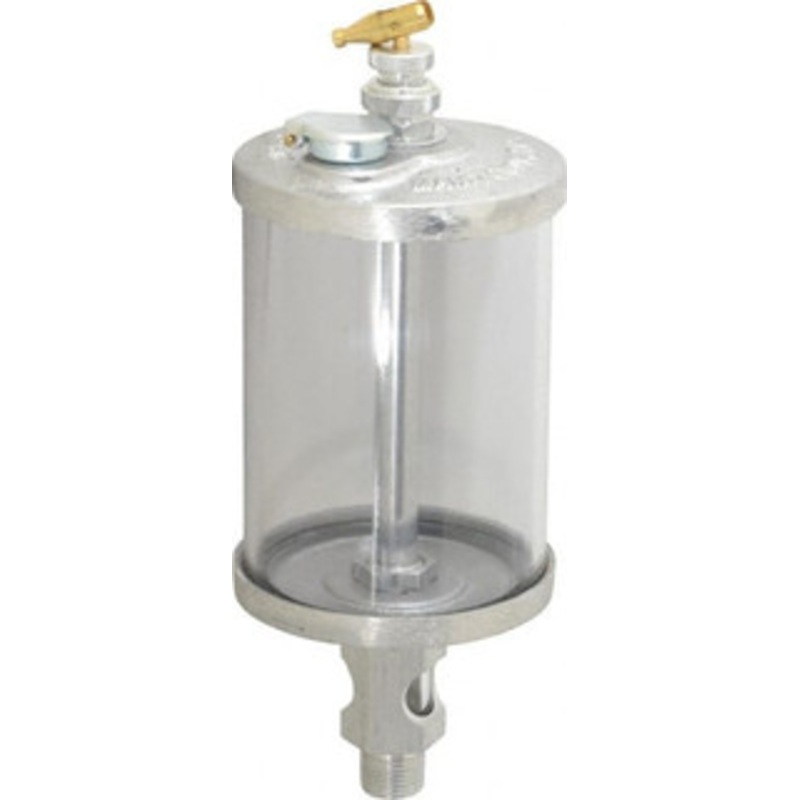 LDI Industries 1 Outlet, Polymer Bowl, 354.9 mL Manual-Adjustable Oil Reservoir 3/8 NPTF Outlet, 3 Diam x 8-15/16 High, 71.11C Max RDF108-03 – 03239993