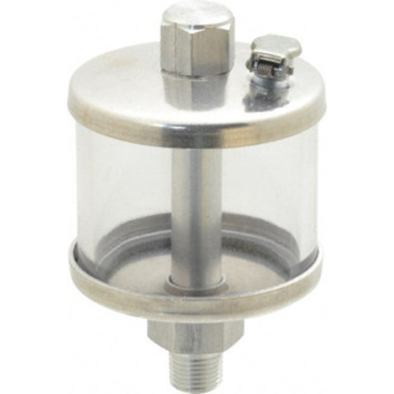 LDI Industries 1 Outlet, Polymer Bowl, 40.7 mL No Flow Control Oil Reservoir 1/8 NPTF Outlet, 1-3/4 Diam x 2-15/16 High, 60C Max R152-01 – 03239621