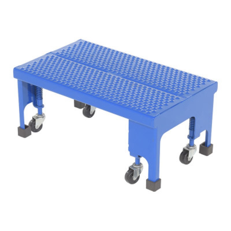 Slope Ladder, 58 Degree, 1 Perforated, 16-13/16in Step, Blue