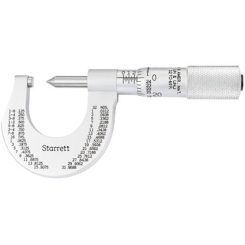 Starrett Screw Thread Micrometer, 0-1, EDP 56164 – 575FP