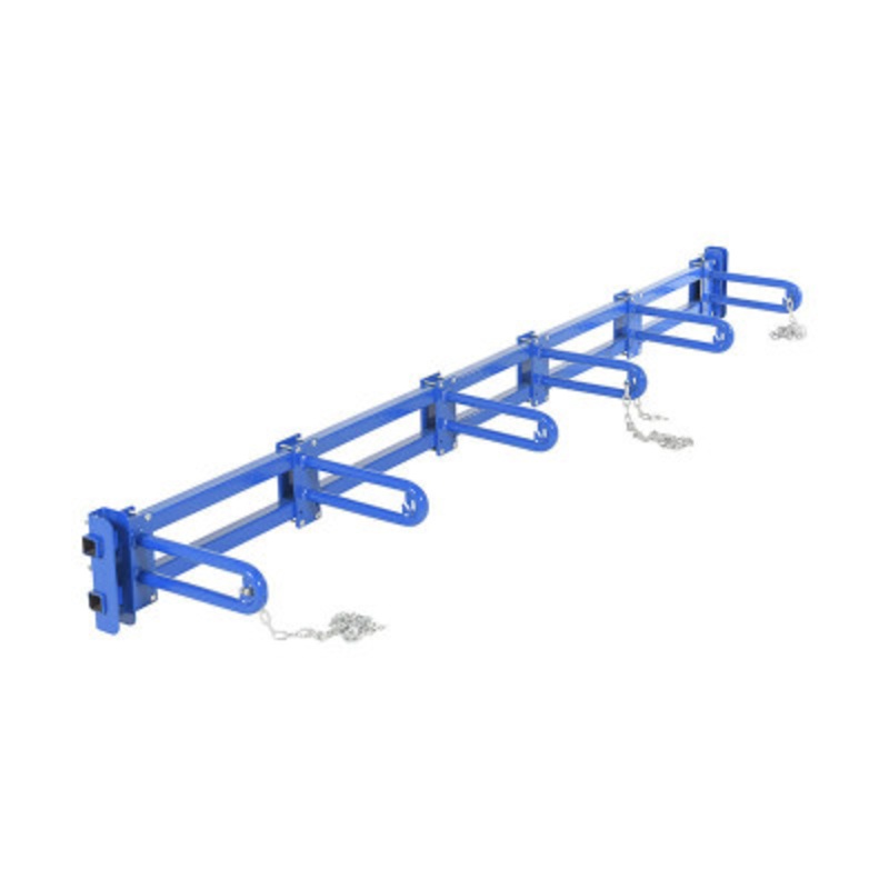 Steel Vertical Bar Storage Rack 14-1/4in x 101in x 9in, Blue