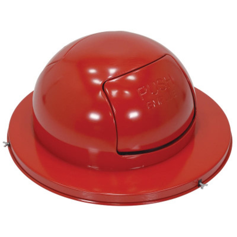Waste Disposal Top Dual Door for 55 Gallon Drums, 3 Pack, Red