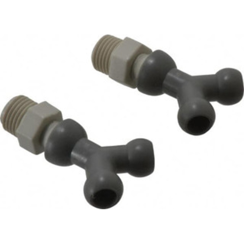 Cedarberg 1/4 Hose Inside Diam, NPT Thread, Coolant Hose Y-Fitting 1/4 Thread, Male to Male, for Use with Snap Together Hose System, 2 Pieces 8525-102A – 09778226