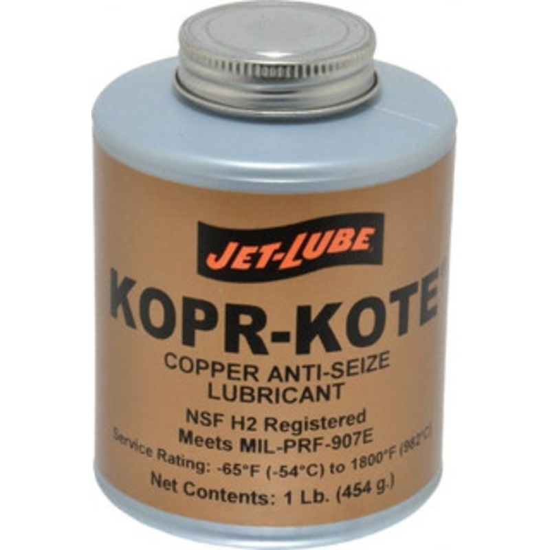 Jet-Lube 1 Lb Can High Temperature Anti-Seize Lubricant Copper/Graphite, -65 to 1,800F, Copper/Bronze, Food Grade, Water Resistant 10004 – 01461839