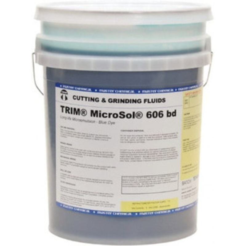 Master Fluid Solutions TRIM MicroSol 606 bd 5 Gal Pail Cutting & Grinding Fluid Semisynthetic, For Use on Ferrous Metals, Nonferrous Metals, Steel MS606BD/5 – 61041679